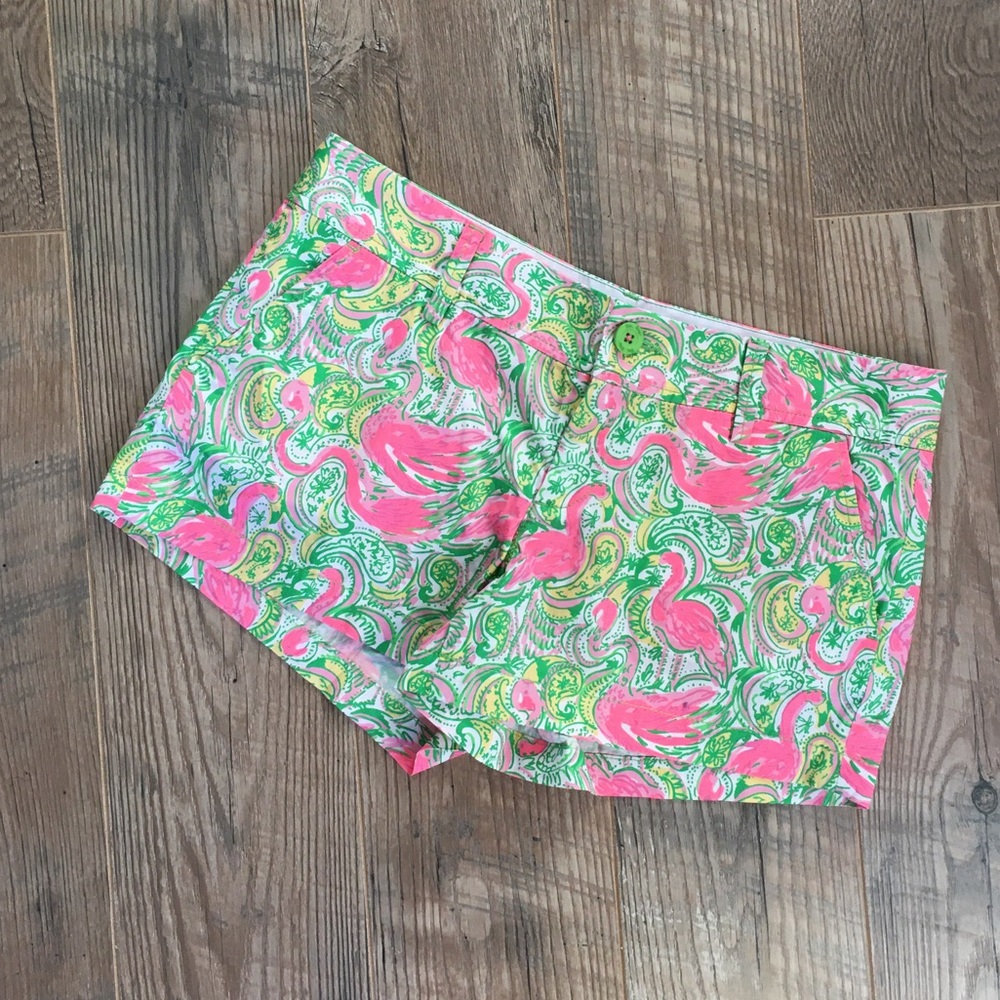 Lilly Pulitzer Pink and Green Patterned Women Shorts